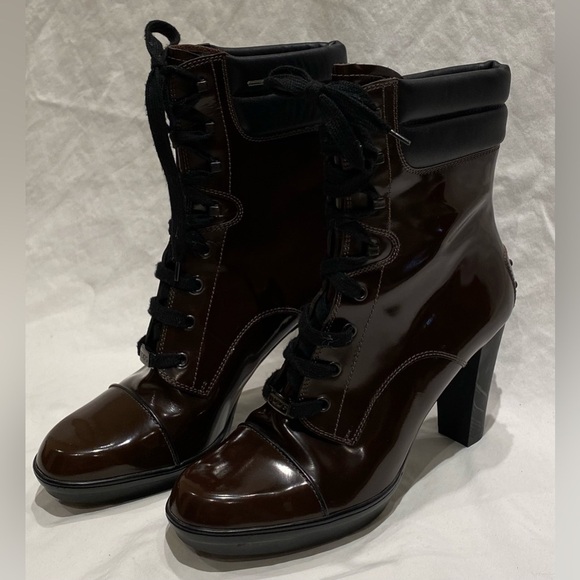 Tod's Aspen Lace-Up Boots, Brown, size 42, NWOB - Picture 2 of 9